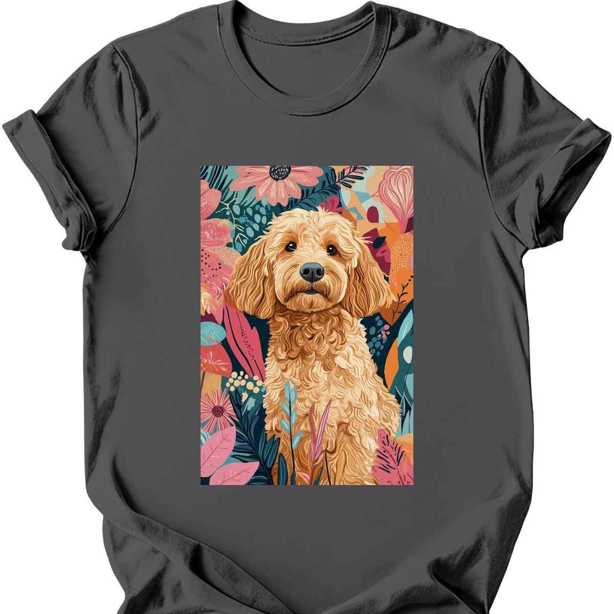 Golden Doodle - Boho Dog T-Shirt - Charcoal