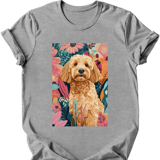 Golden Doodle - Boho Dog T-Shirt - Sport Grey