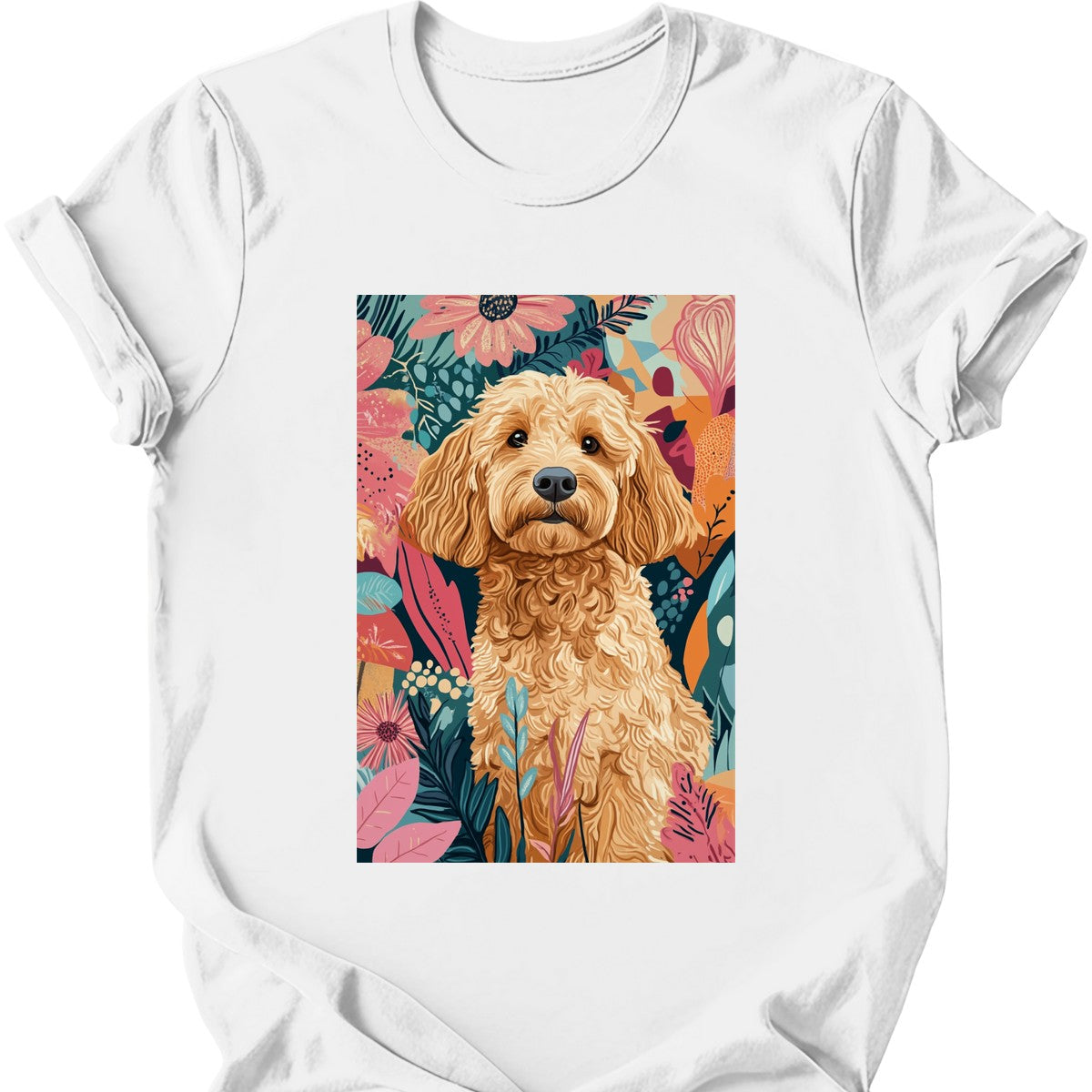 Golden Doodle - Boho Dog T-Shirt - White
