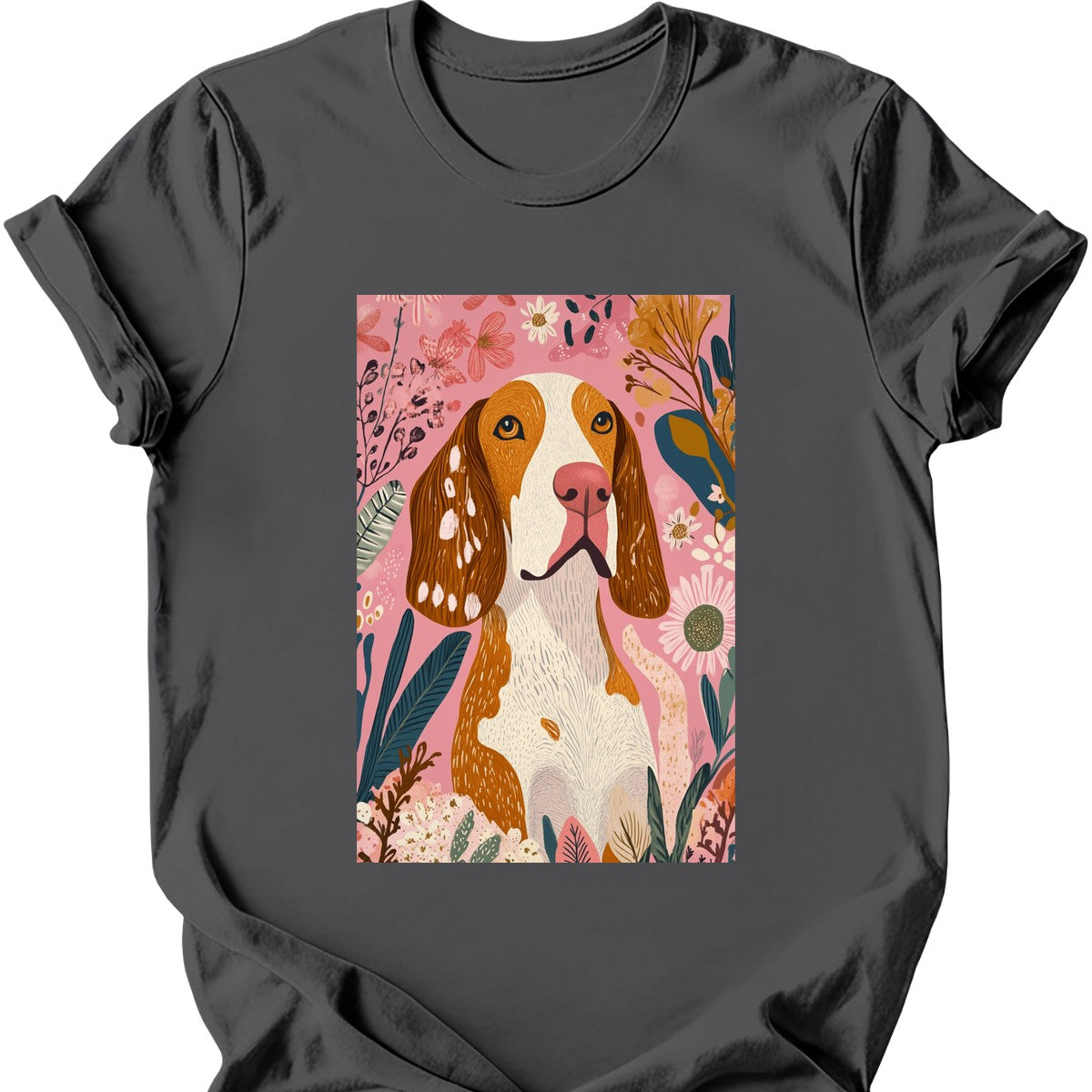 Bracco Italiano - Boho Dog T-Shirt - Charcoal