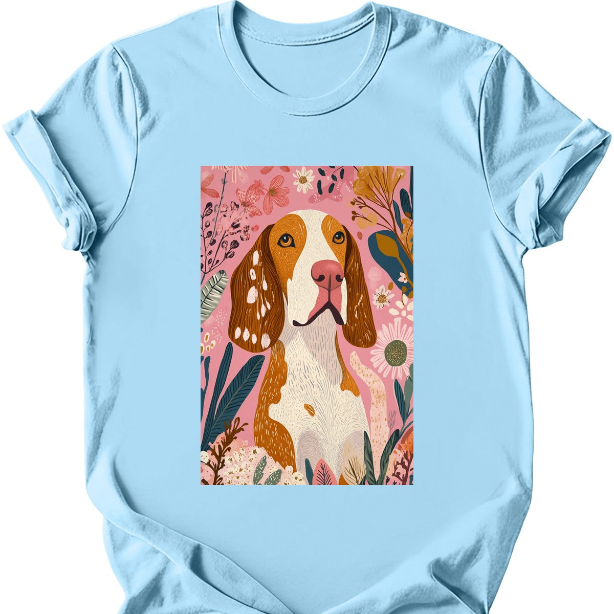 Bracco Italiano - Boho Dog T-Shirt - Light Blue