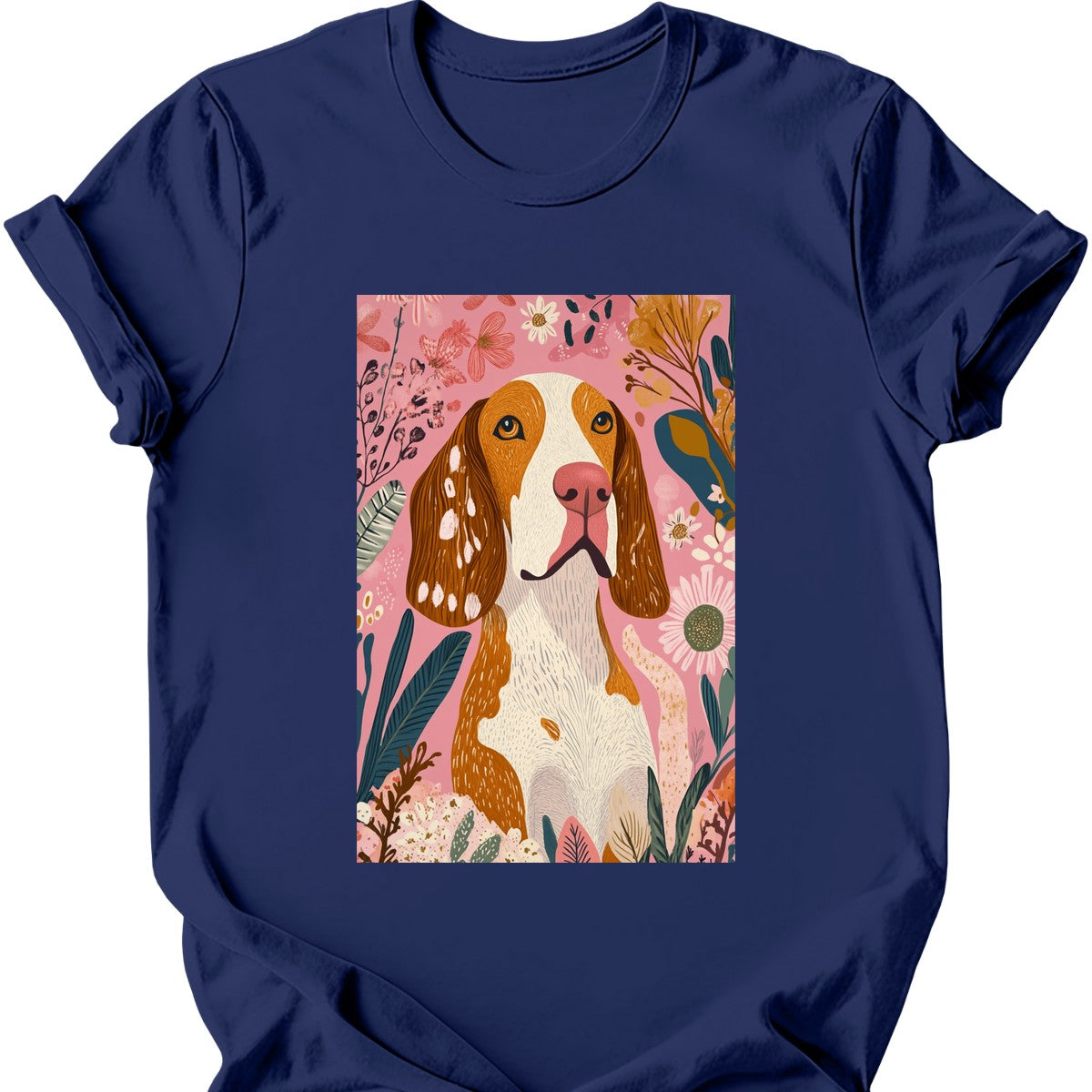 Bracco Italiano - Boho Dog T-Shirt - Navy