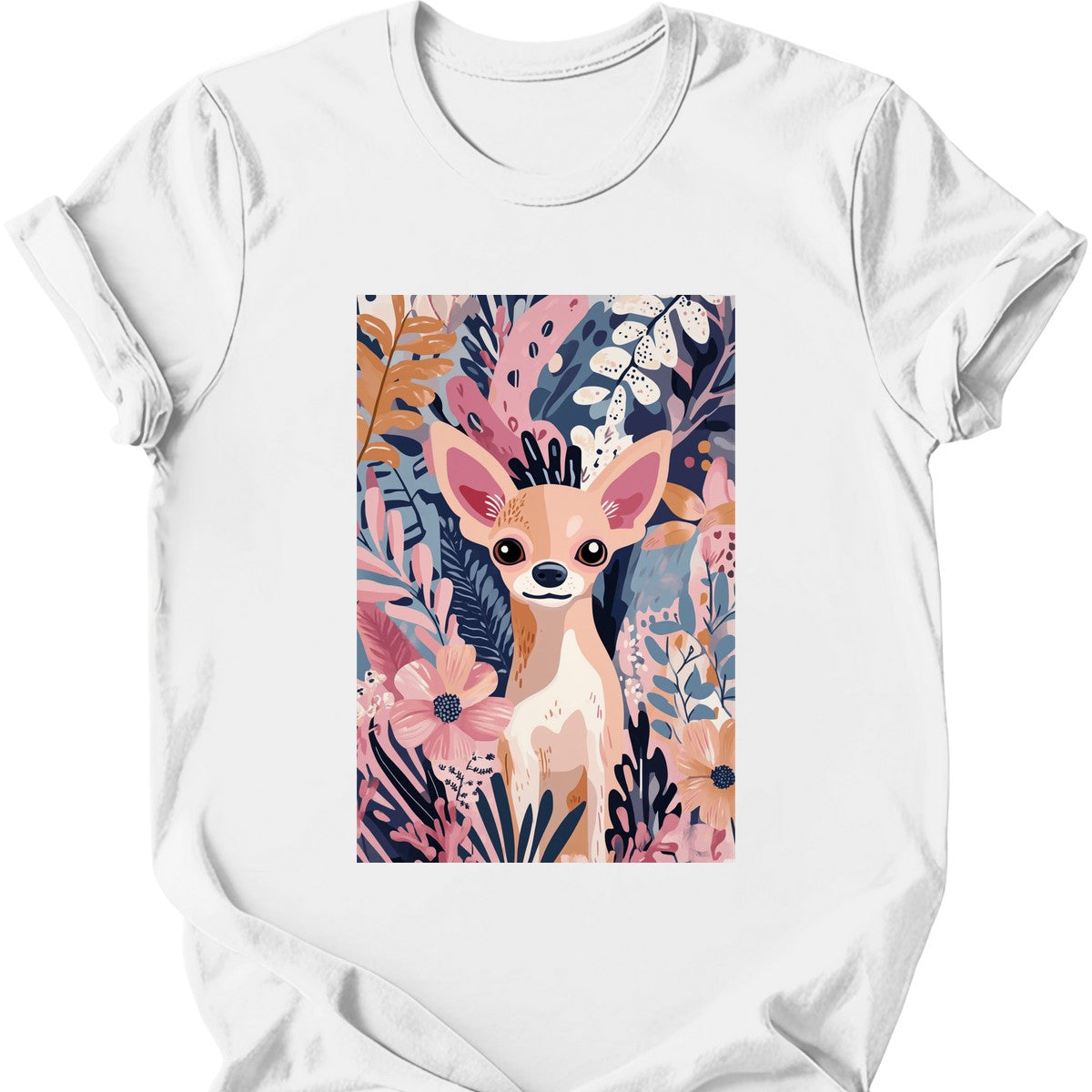 Chihuahua - Boho Dog T-Shirt - White