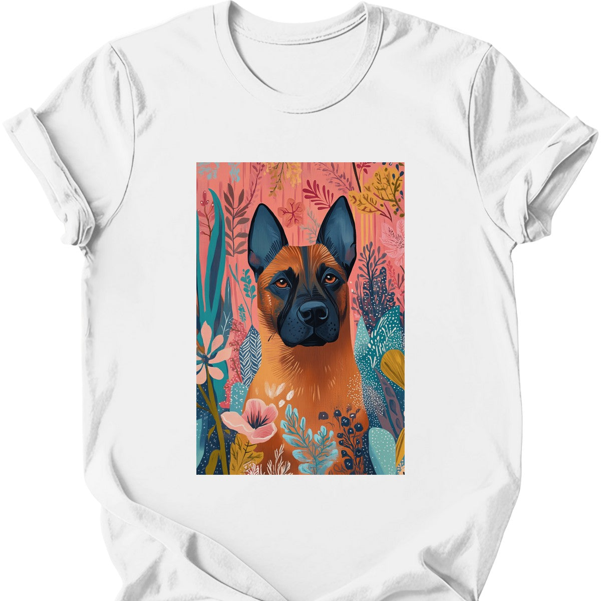 Beligian Malinois - Boho Dog T-Shirt - White