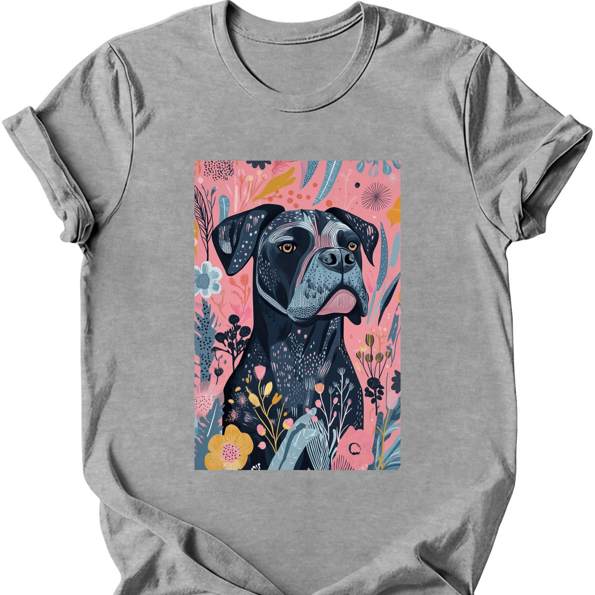 Cane Corso - Boho Dog T-Shirt - Sport Grey
