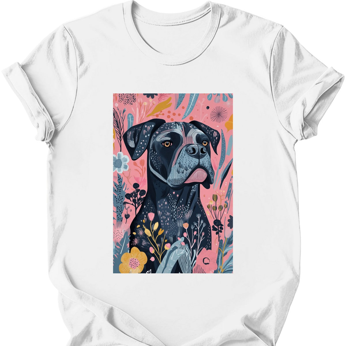 Cane Corso - Boho Dog T-Shirt - White