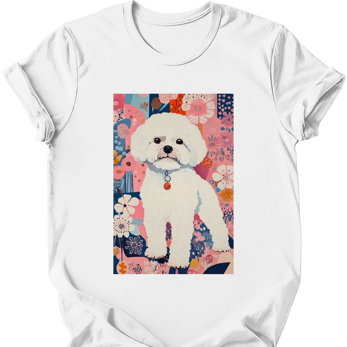 Bichon Frise - Boho Dog T-Shirt - White