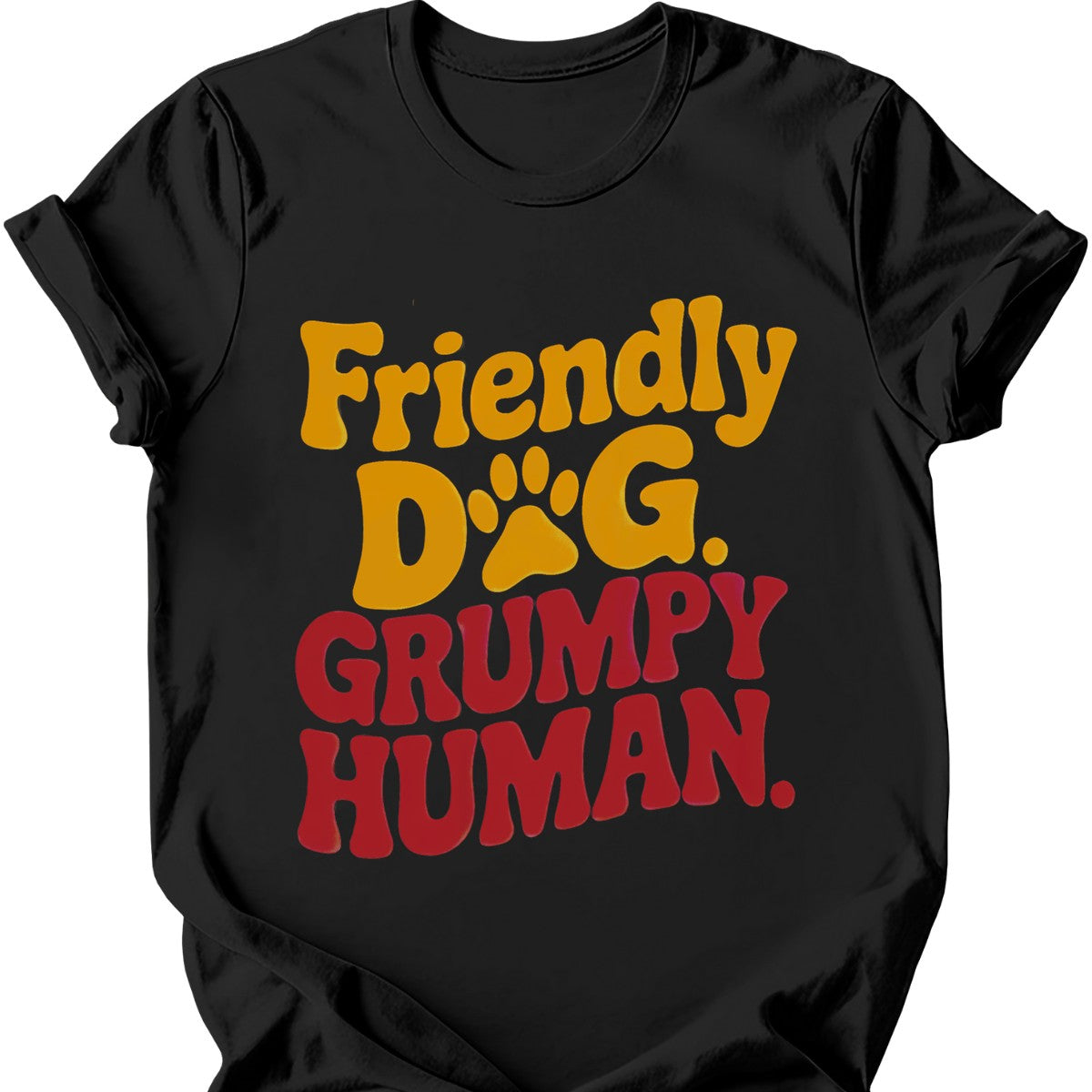 Grumpy Human T-Shirt - Black