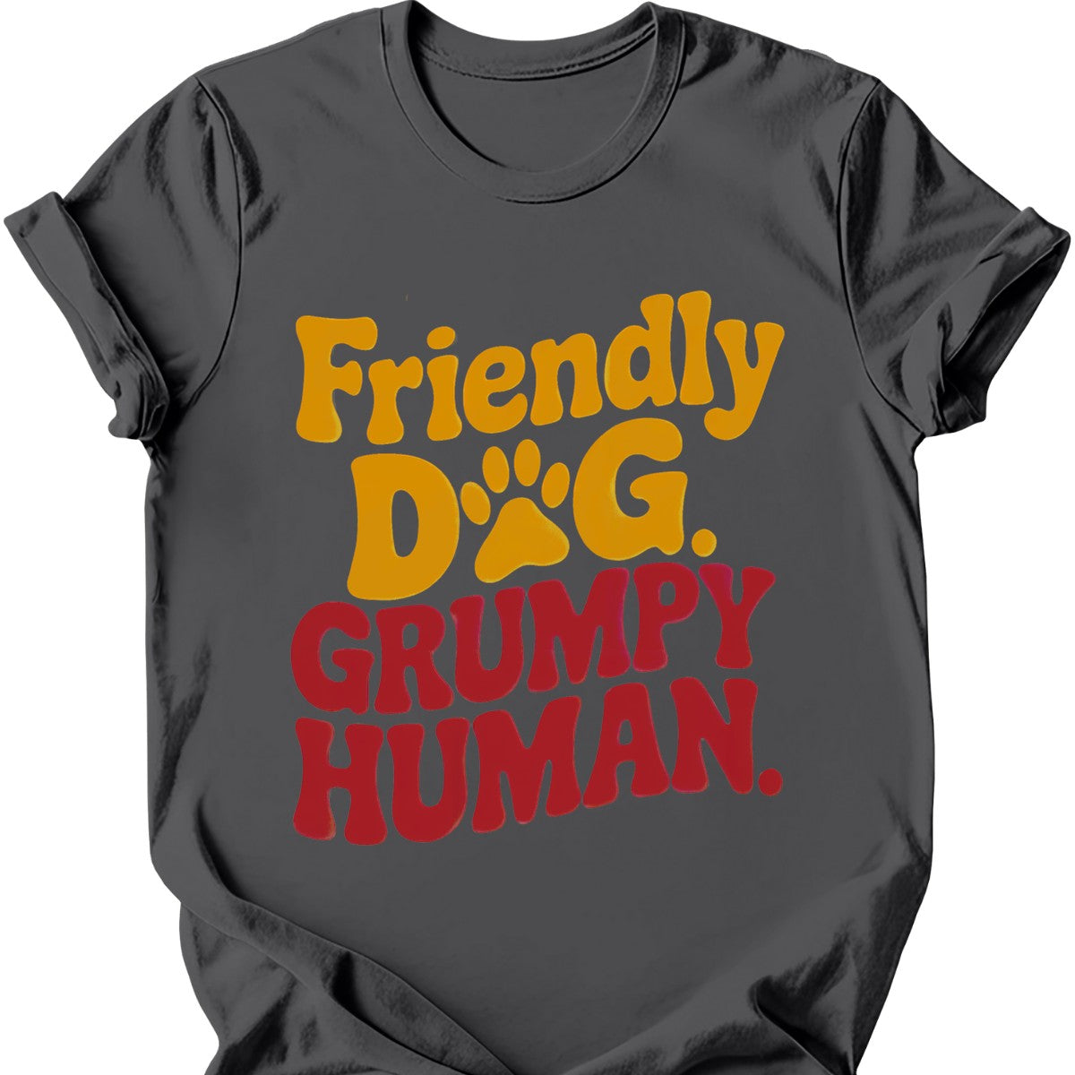 Grumpy Human T-Shirt - Charcoal