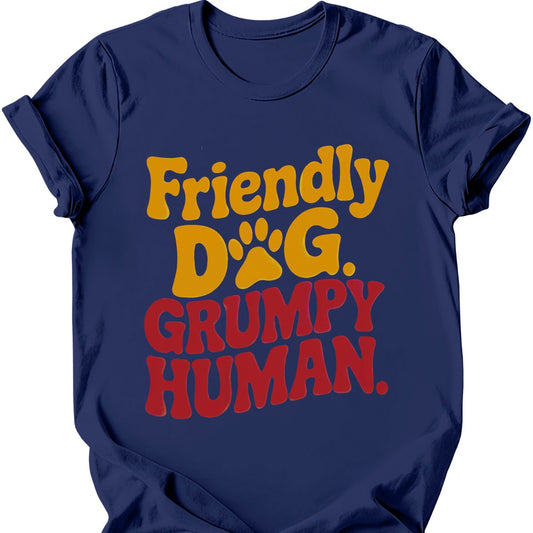 Grumpy Human T-Shirt - Navy