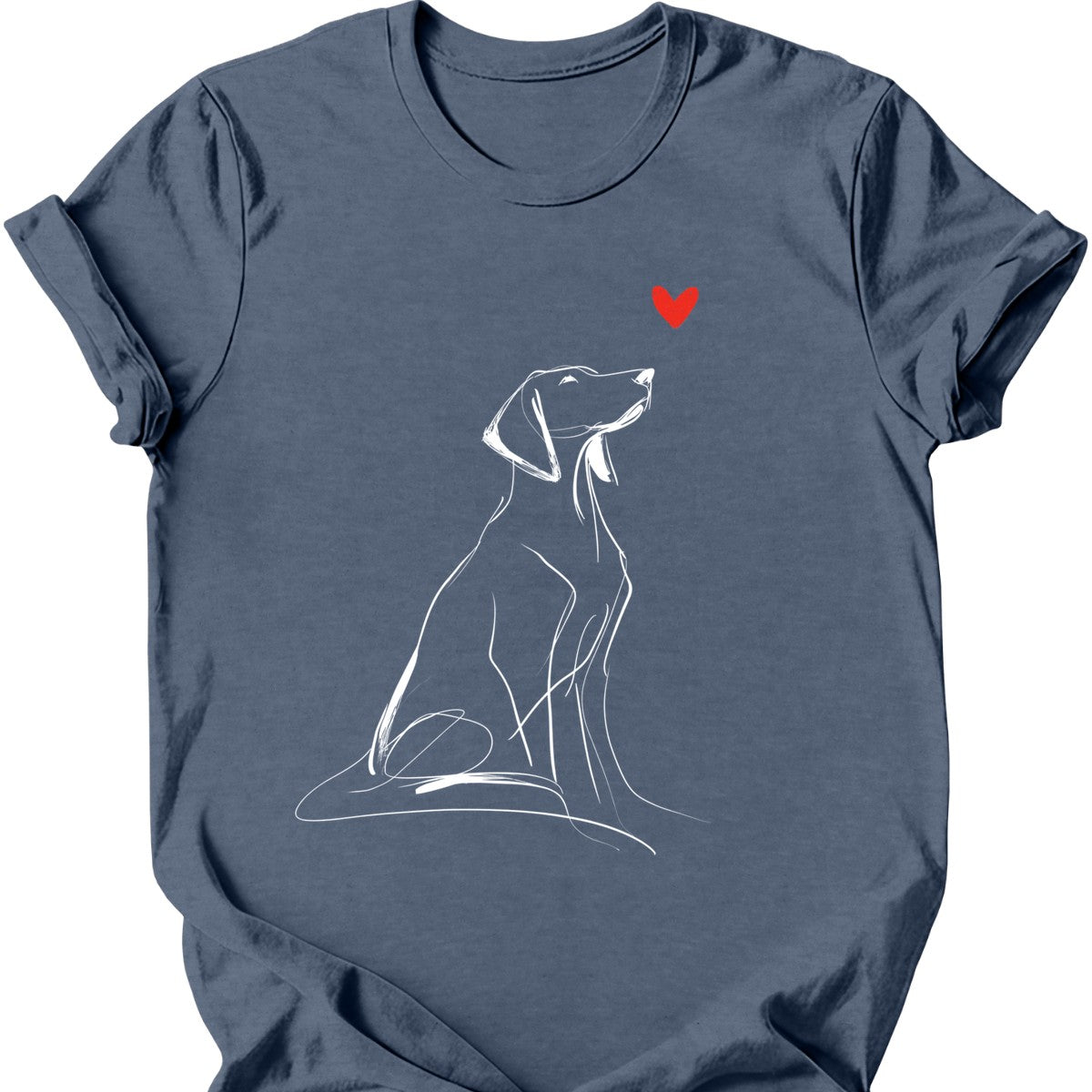 Vizsla sketch tee heather indigo
