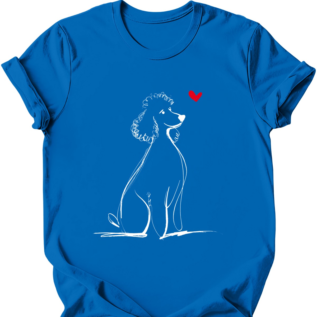 Poodle sketch tee royal