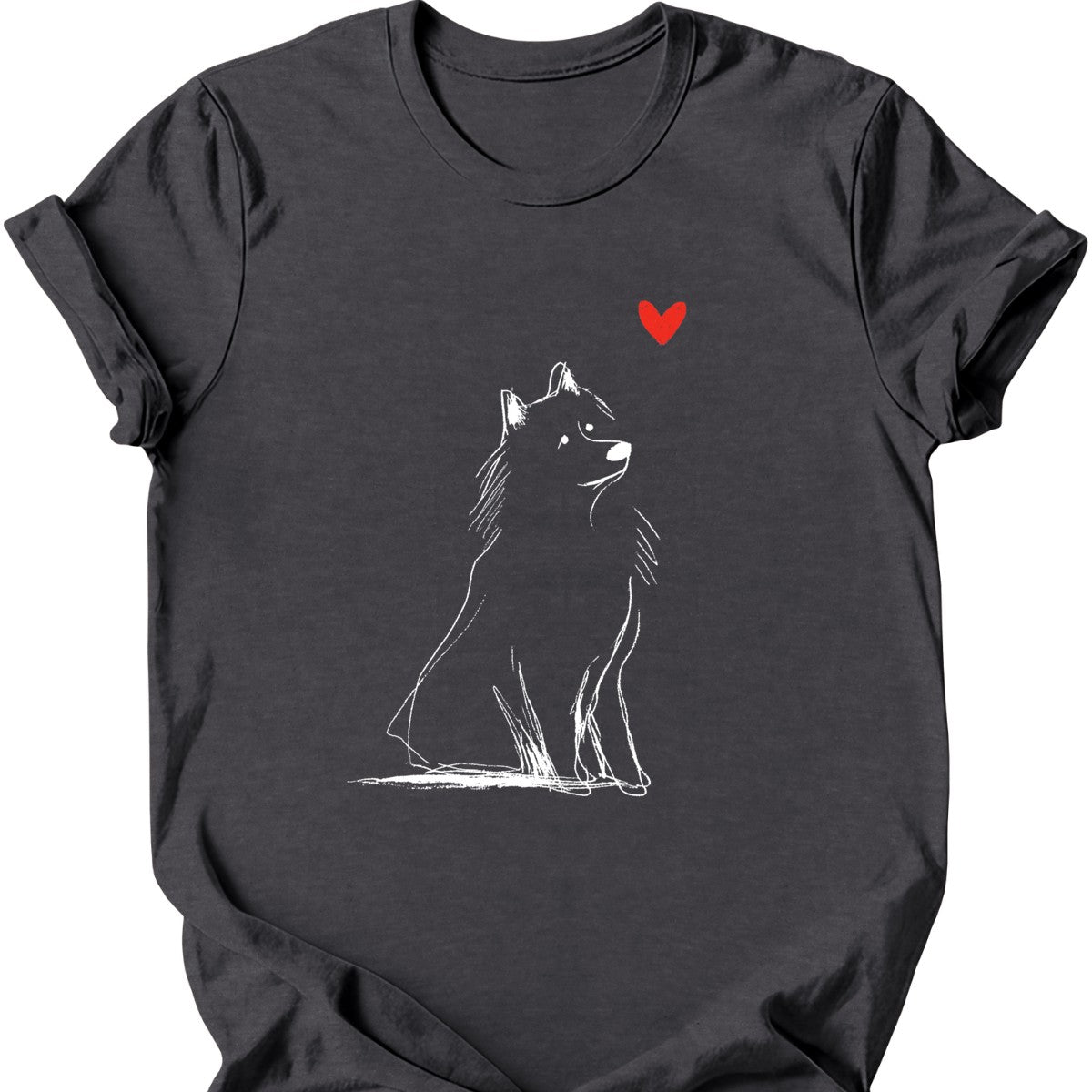 Samoyed sketch tee dark heather