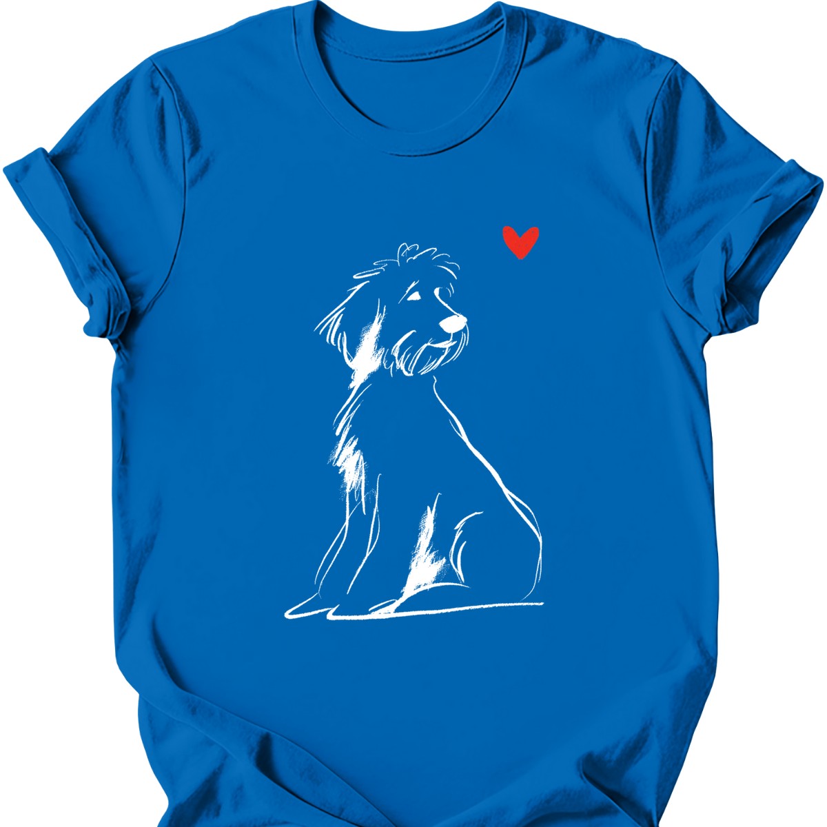 Portuguese Water Dog sketch tee royal