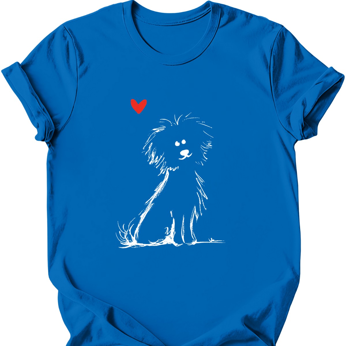 Bichon Frise sketch tee royal
