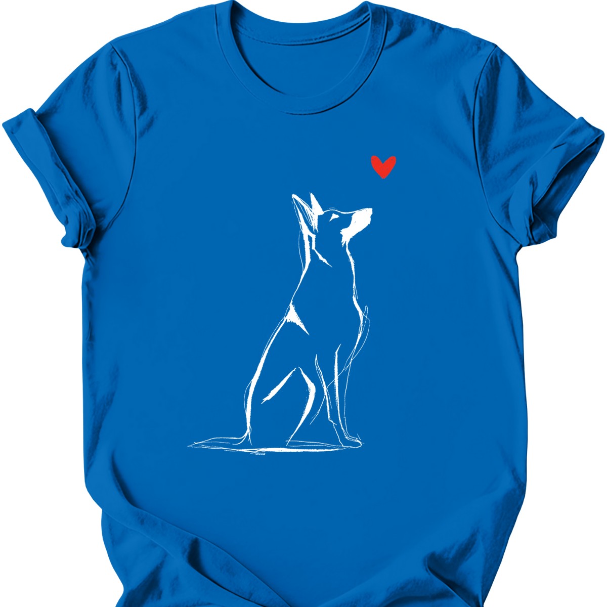 Beligian Malinois sketch tee royal