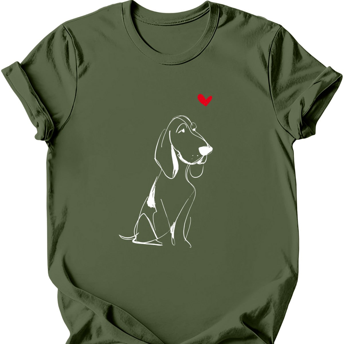 Bracco Italiano sketch tee military green