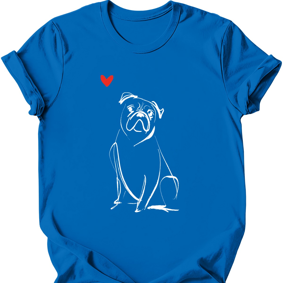 Boxer sketch tee royal