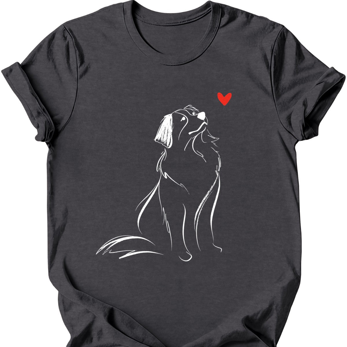 Bernese Mountain Dog sketch tee dark heather