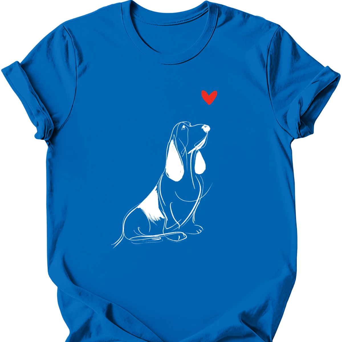Basset Hound sketch tee royal