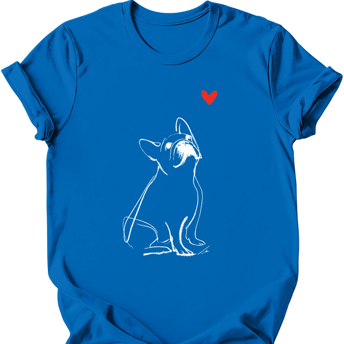 French Bulldog sketch tee royal