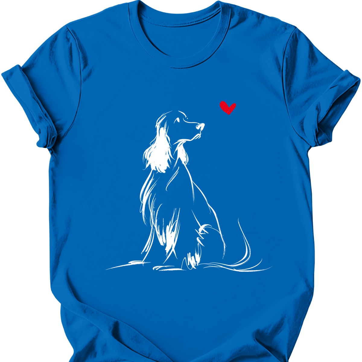 English Springer Spaniel sketch tee royal