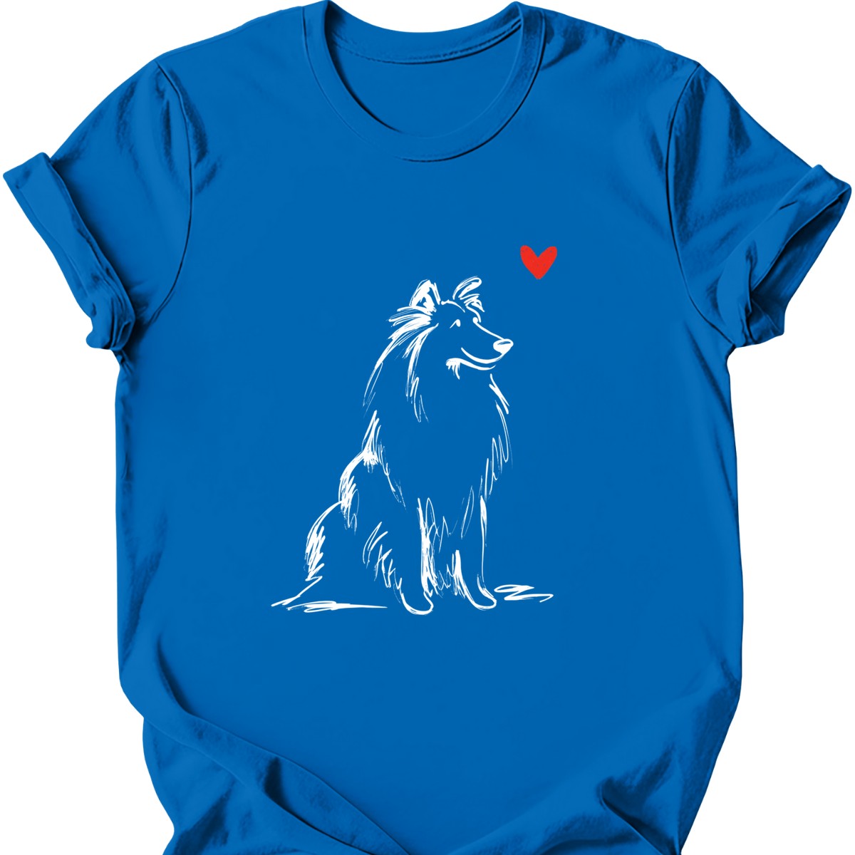 Shetland Sheepdog sketch tee royal