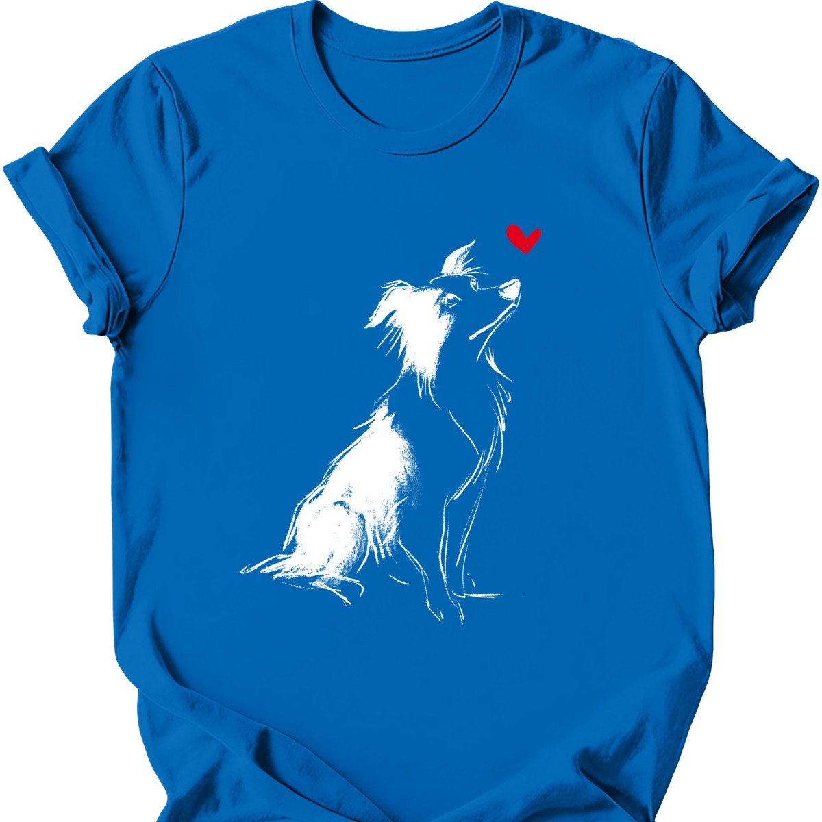 Border Collie sketch tee royal