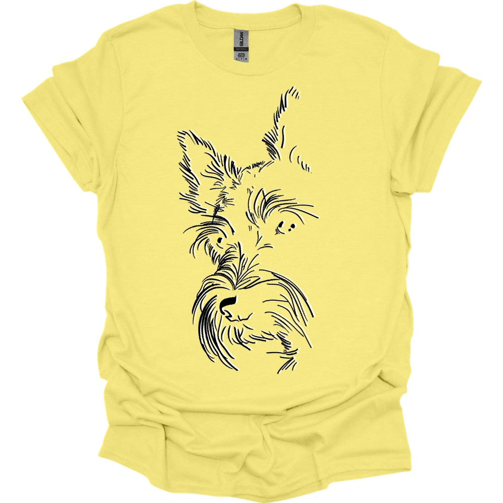 Scottish Terrier - Line Art T-Shirt