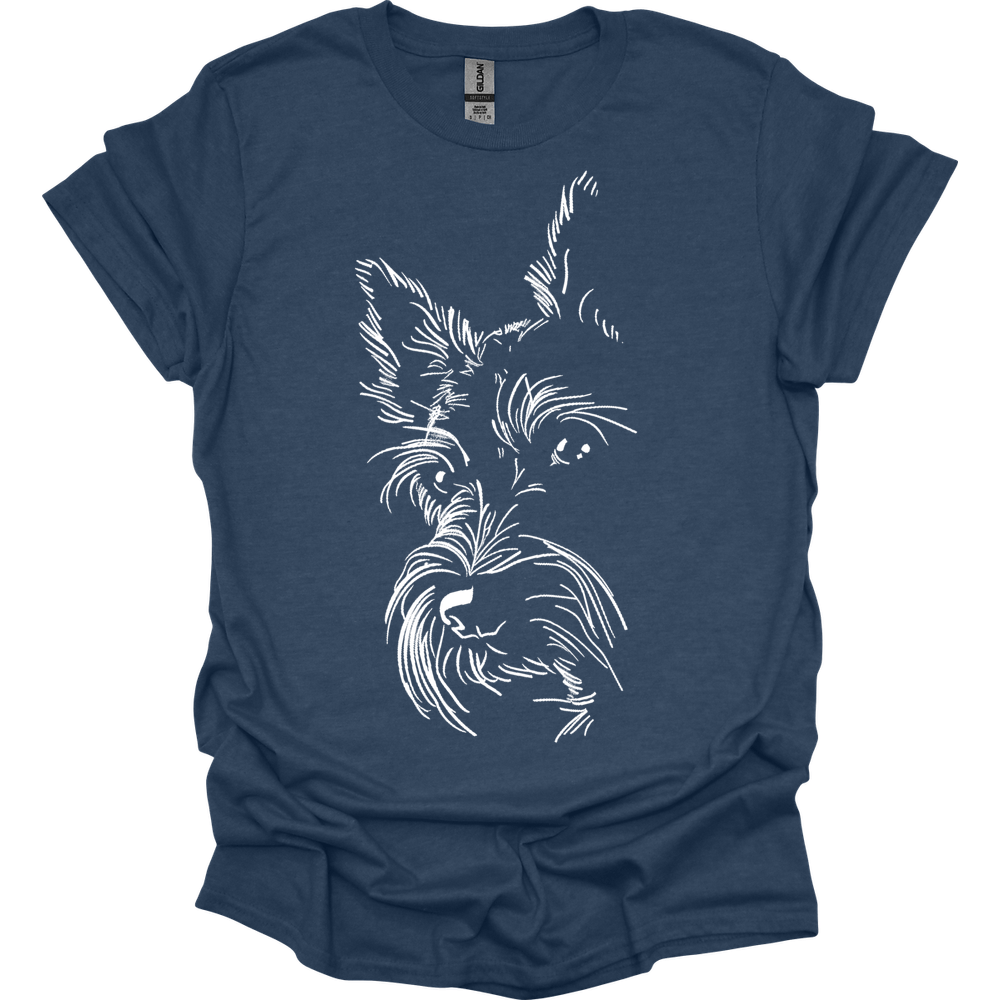 Scottish Terrier - Line Art T-Shirt