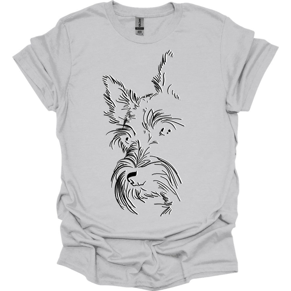 Scottish Terrier - Line Art T-Shirt