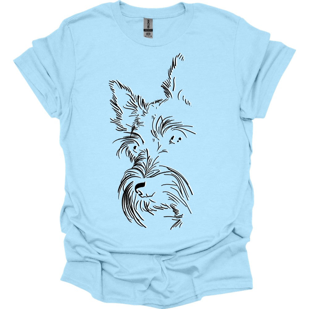 Scottish Terrier - Line Art T-Shirt