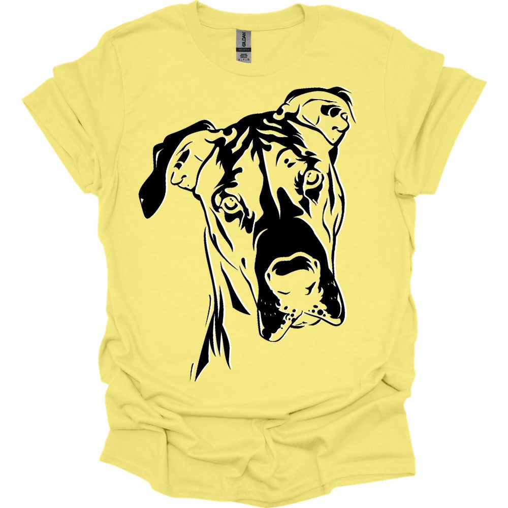 Great Dane - Line Art T-Shirt