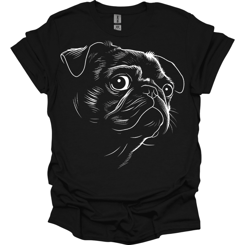 Pug - Line Art T-Shirt