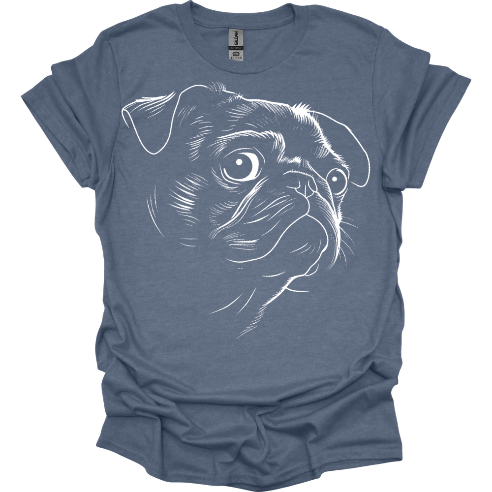 Pug - Line Art T-Shirt