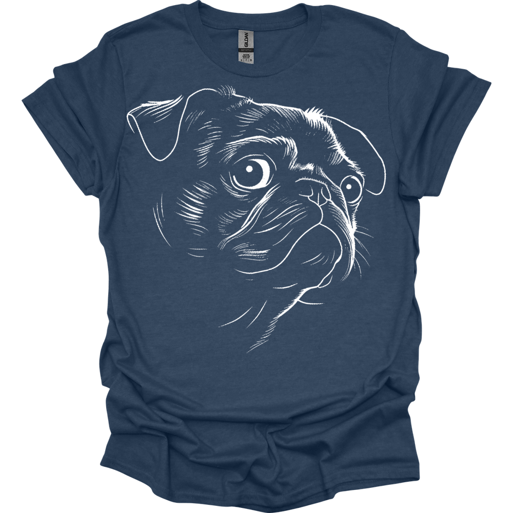 Pug - Line Art T-Shirt