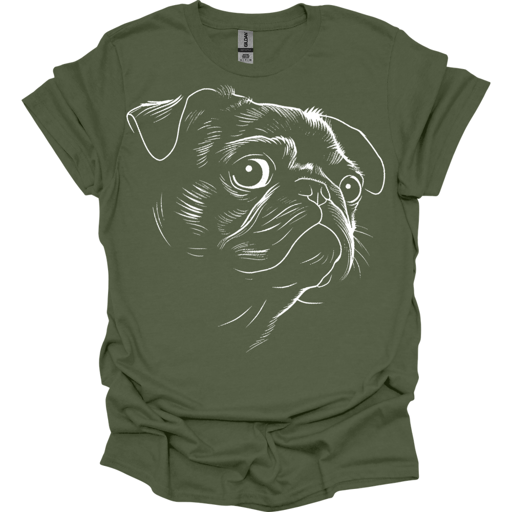 Pug - Line Art T-Shirt
