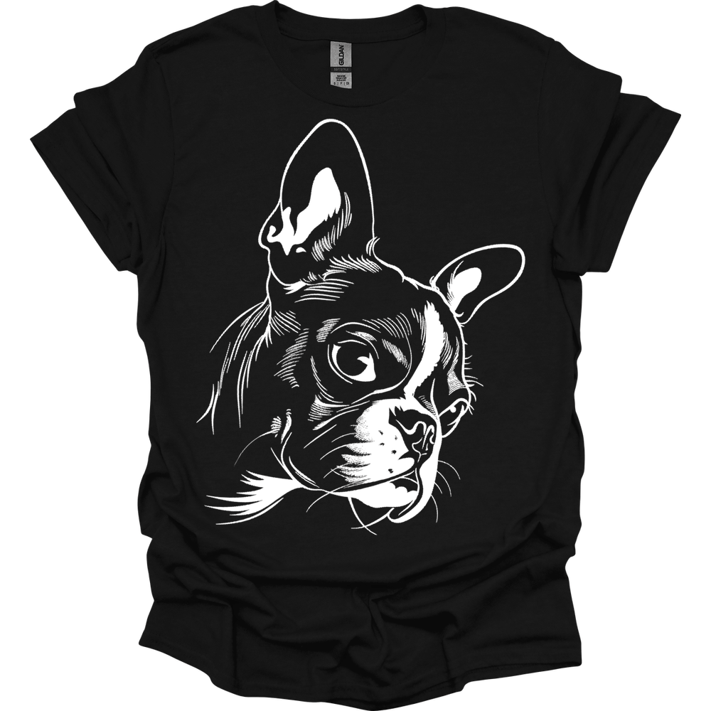 Boston Terrier - Line Art T-Shirt