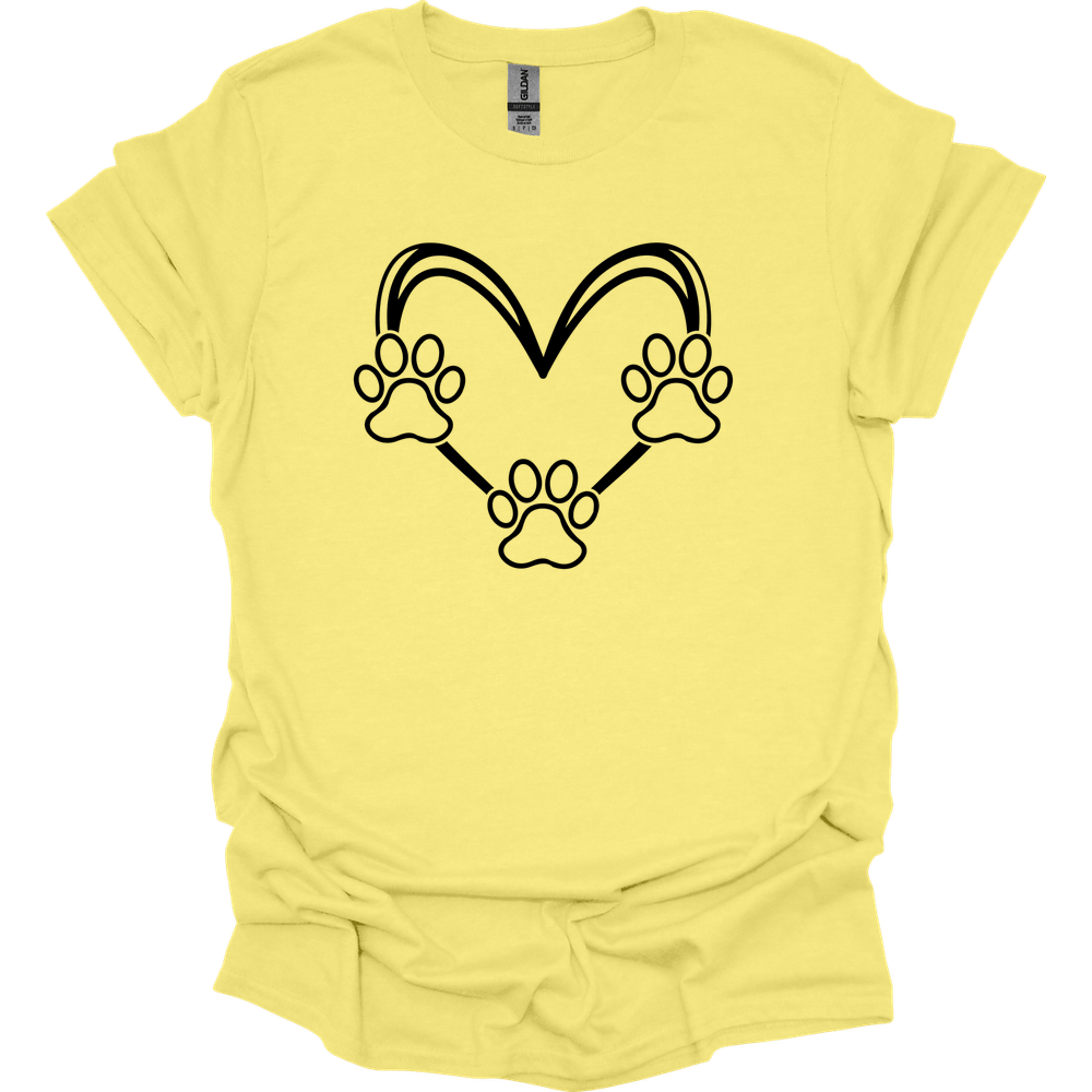 Dog Paw Heart T-Shirt