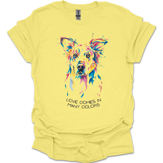 Golden Retriever - Love Comes In Many Colors T-Shirt