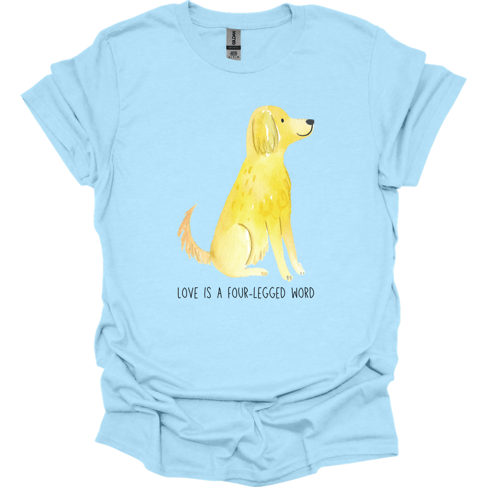 Golden Retriever - Love Is A Four-Legged Word T-Shirt