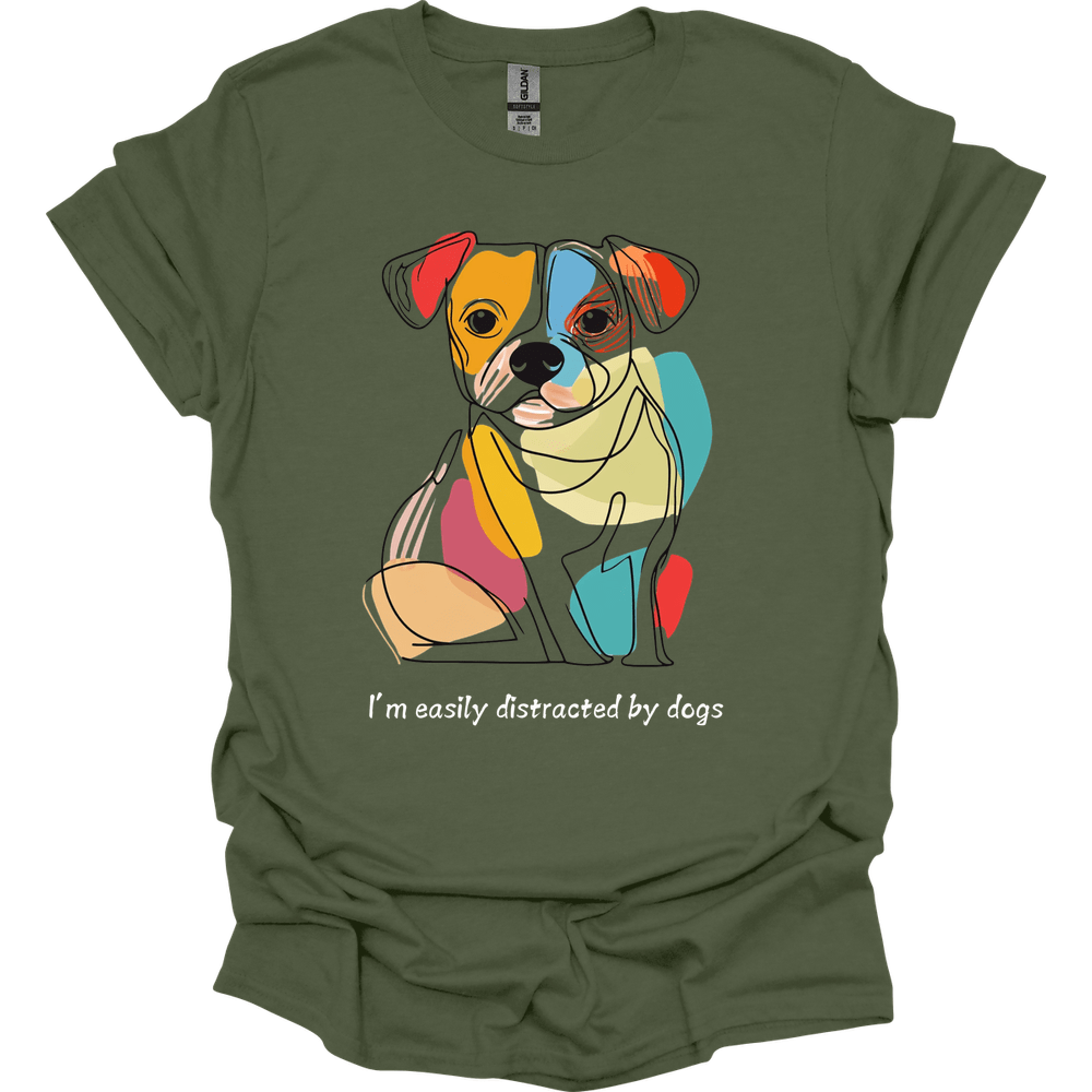 I'm Easily Distracted By Dogs 3 T-Shirt