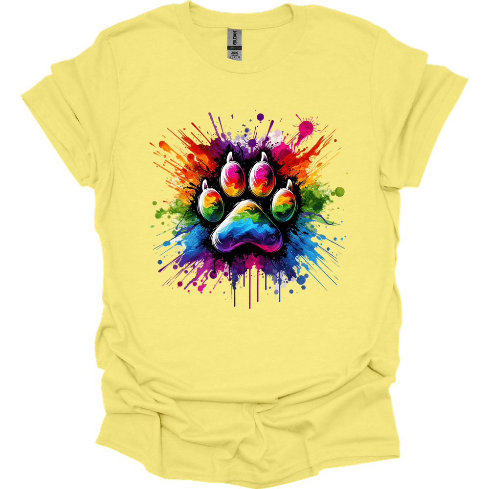 Splatter Paint Paw T-Shirt