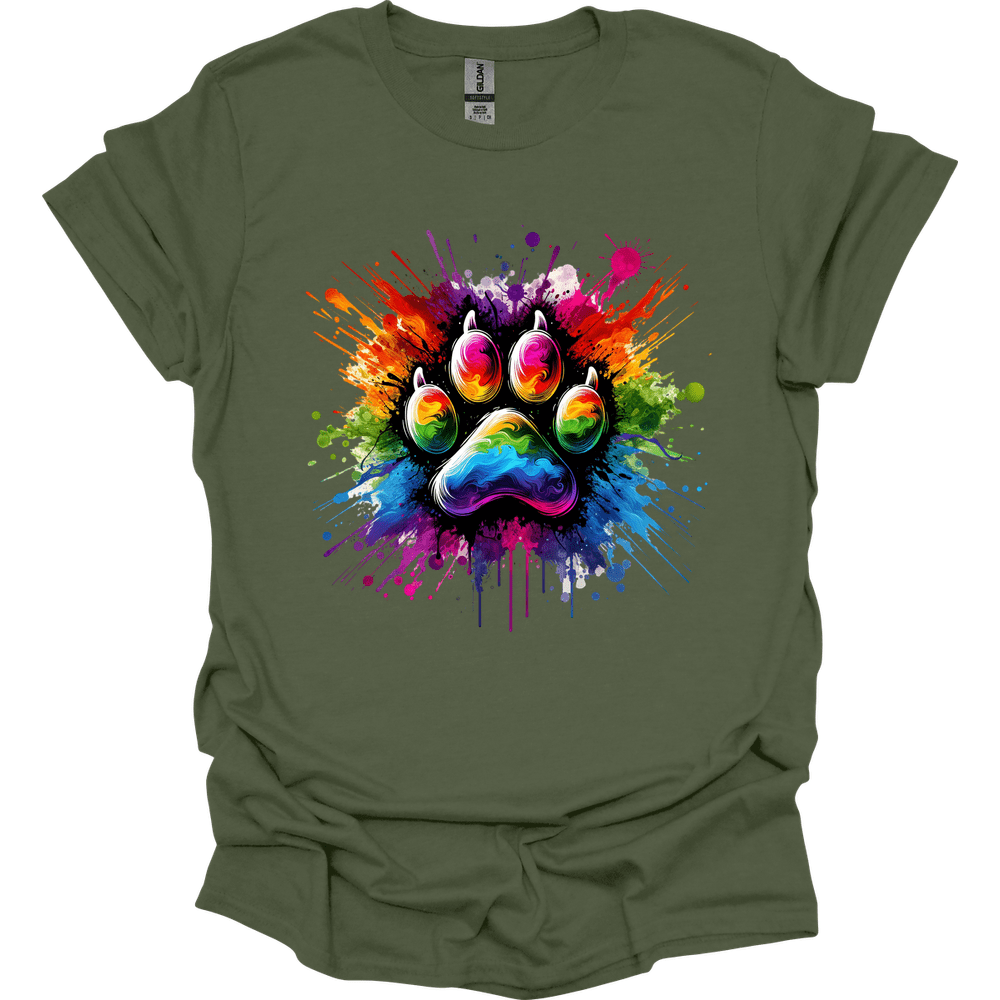 Splatter Paint Paw T-Shirt