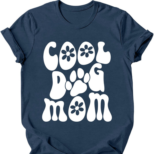 Cool Dog Mom Retro T-Shirt
