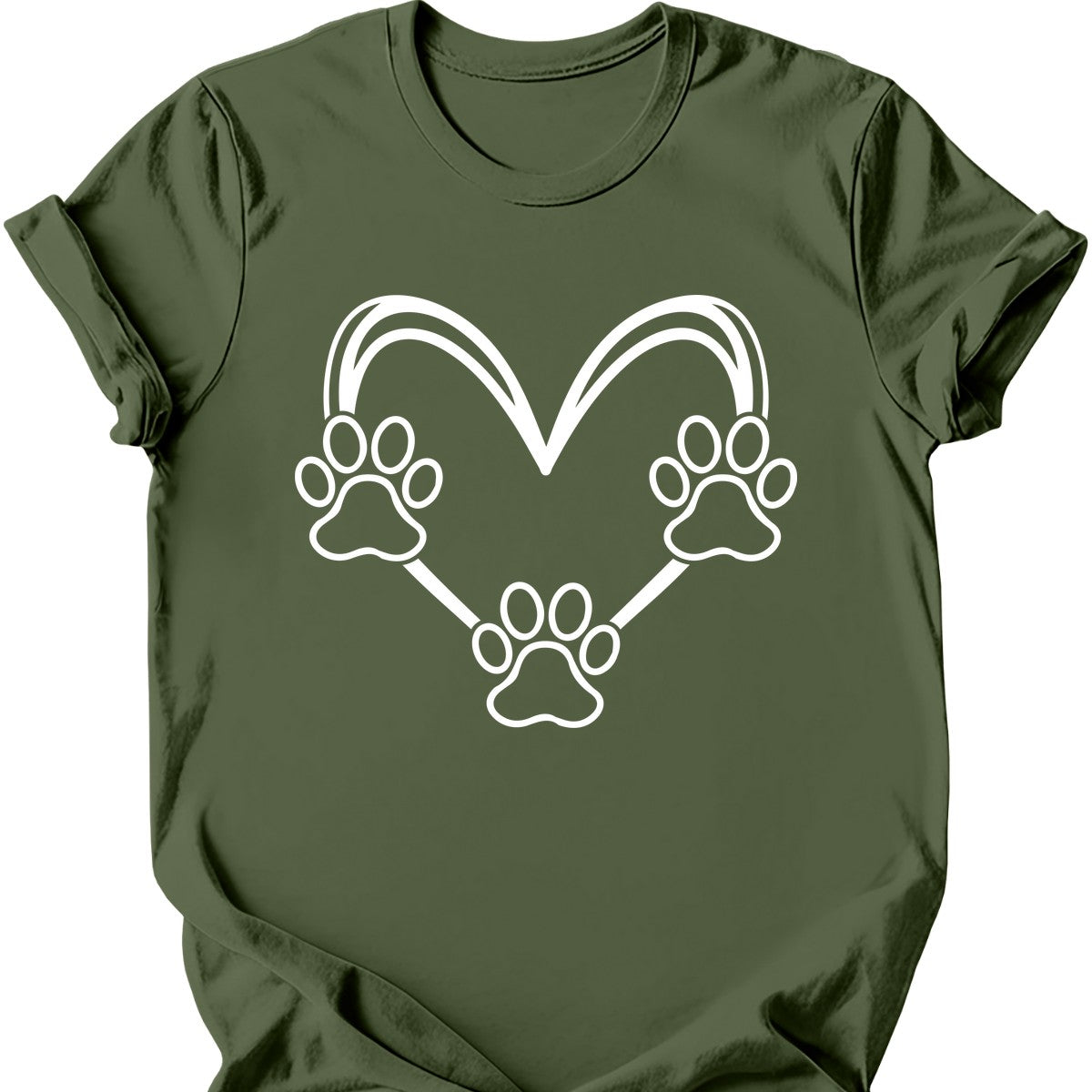 Dog Paw Heart T-Shirt
