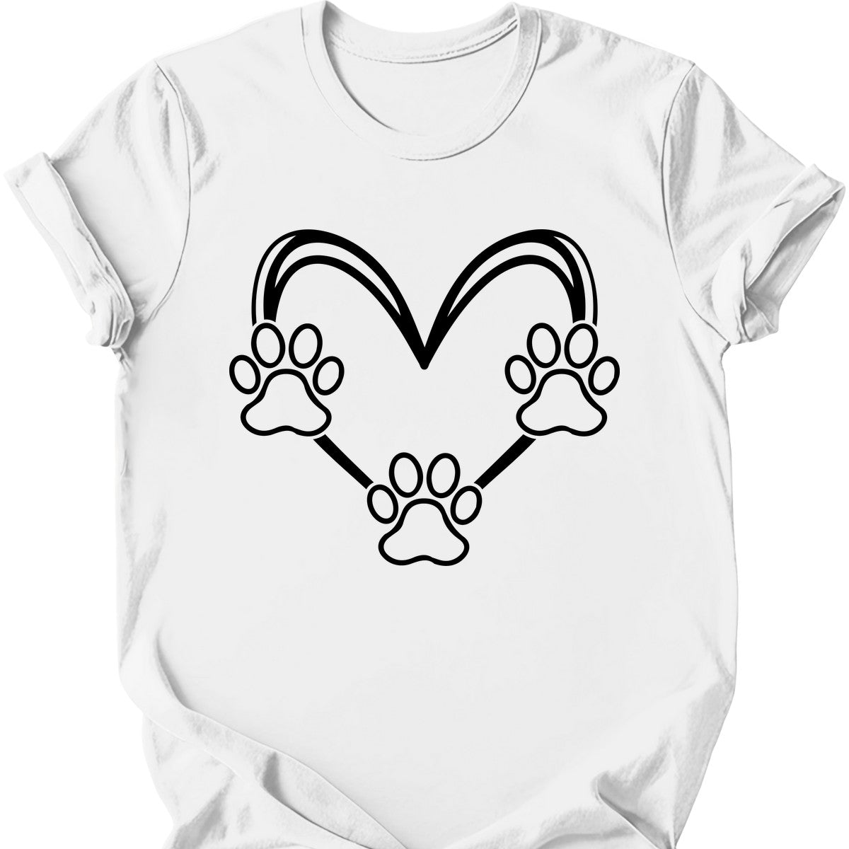 Dog Paw Heart T-Shirt