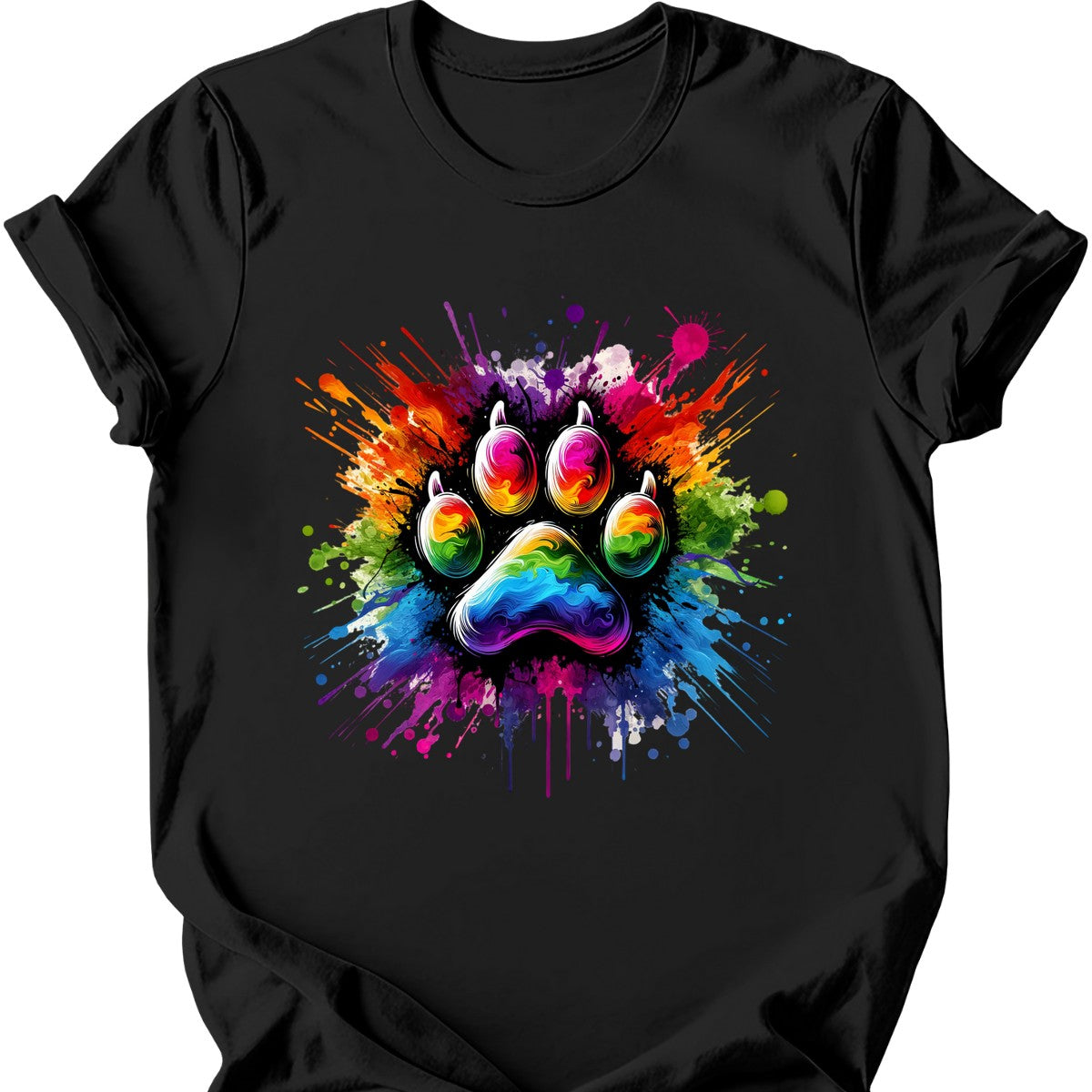 Splatter Paint Paw T-Shirt