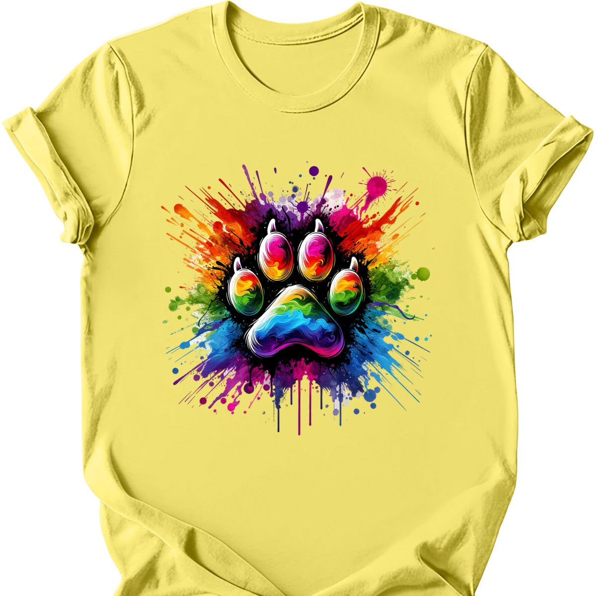 Splatter Paint Paw T-Shirt