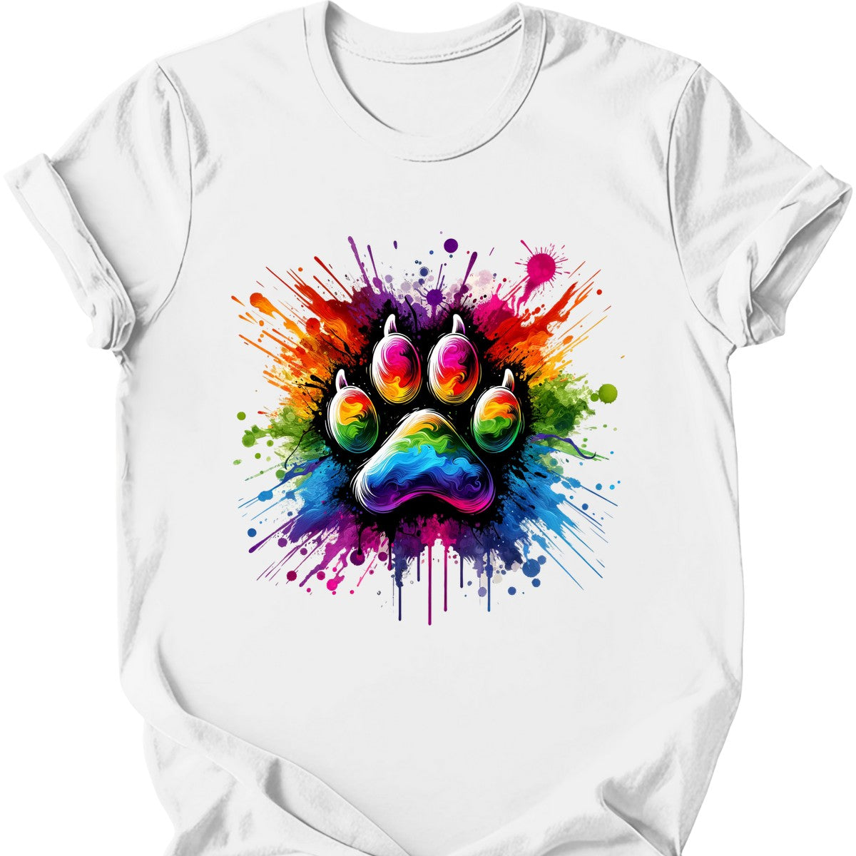 Splatter Paint Paw T-Shirt